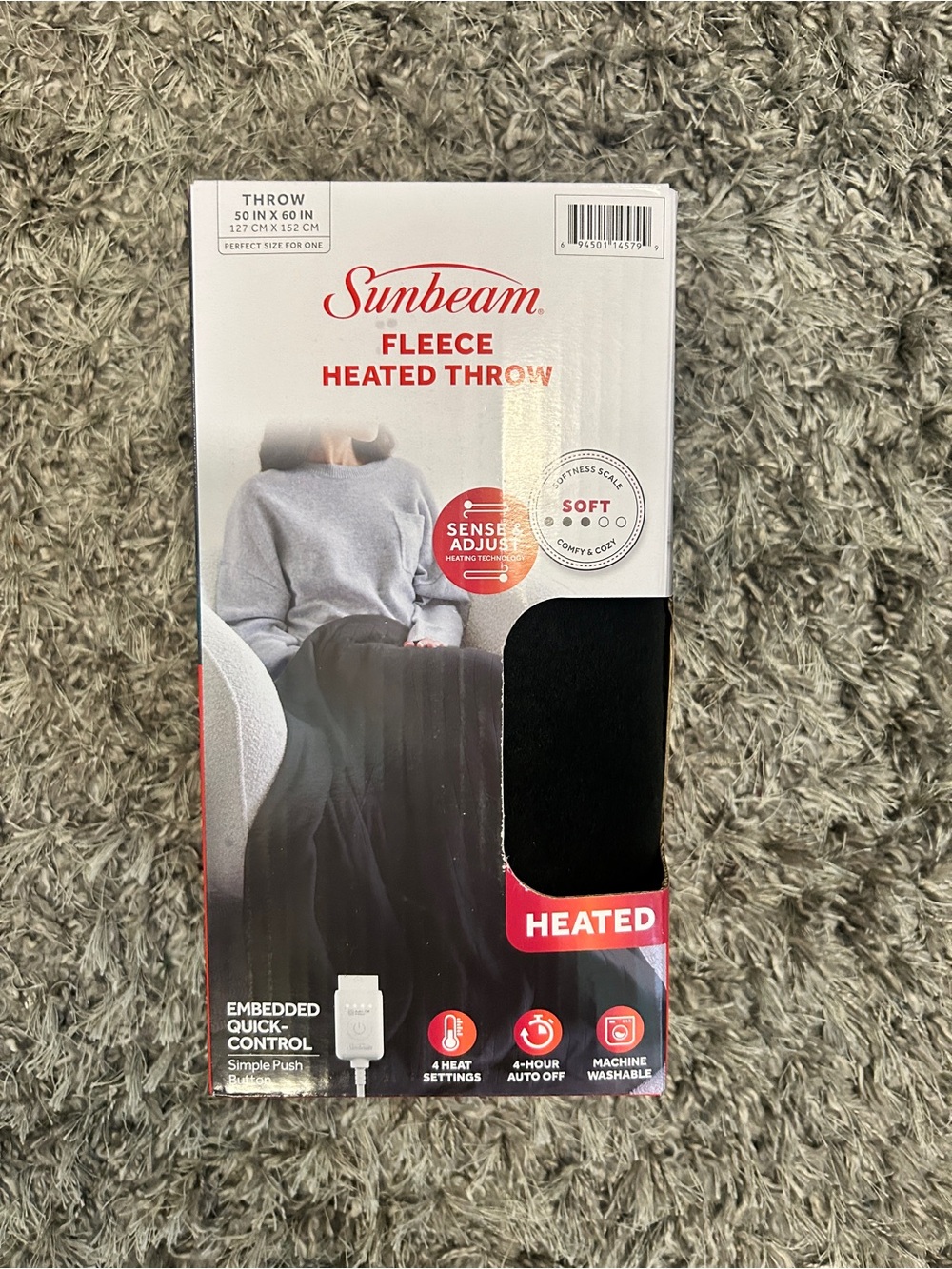 Heated Fleece Throw Blanket